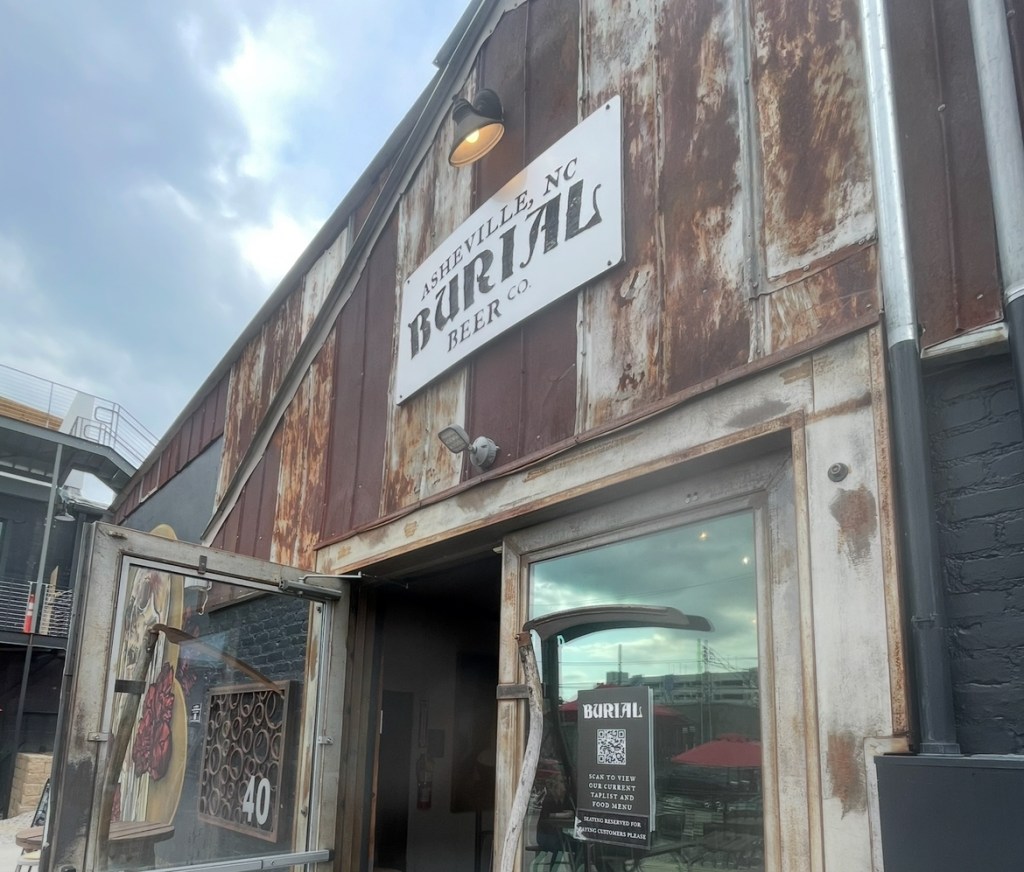 Outside the Burial Brewery in Asheville, North Carolina, April 2024