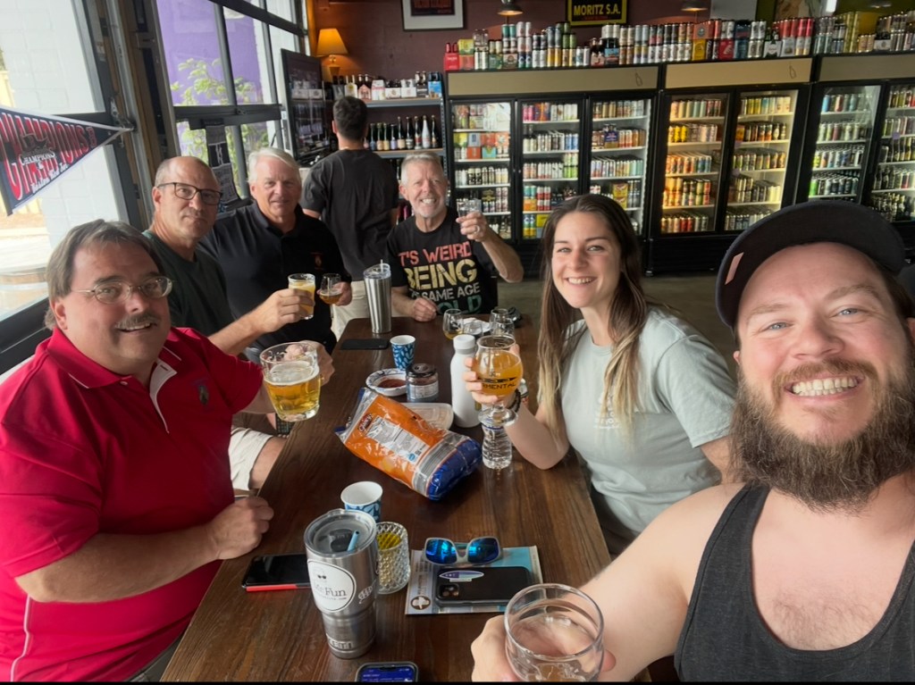 Luke and Naom's Beer Club Gang at Fermental in the Cargo District in Wilmington