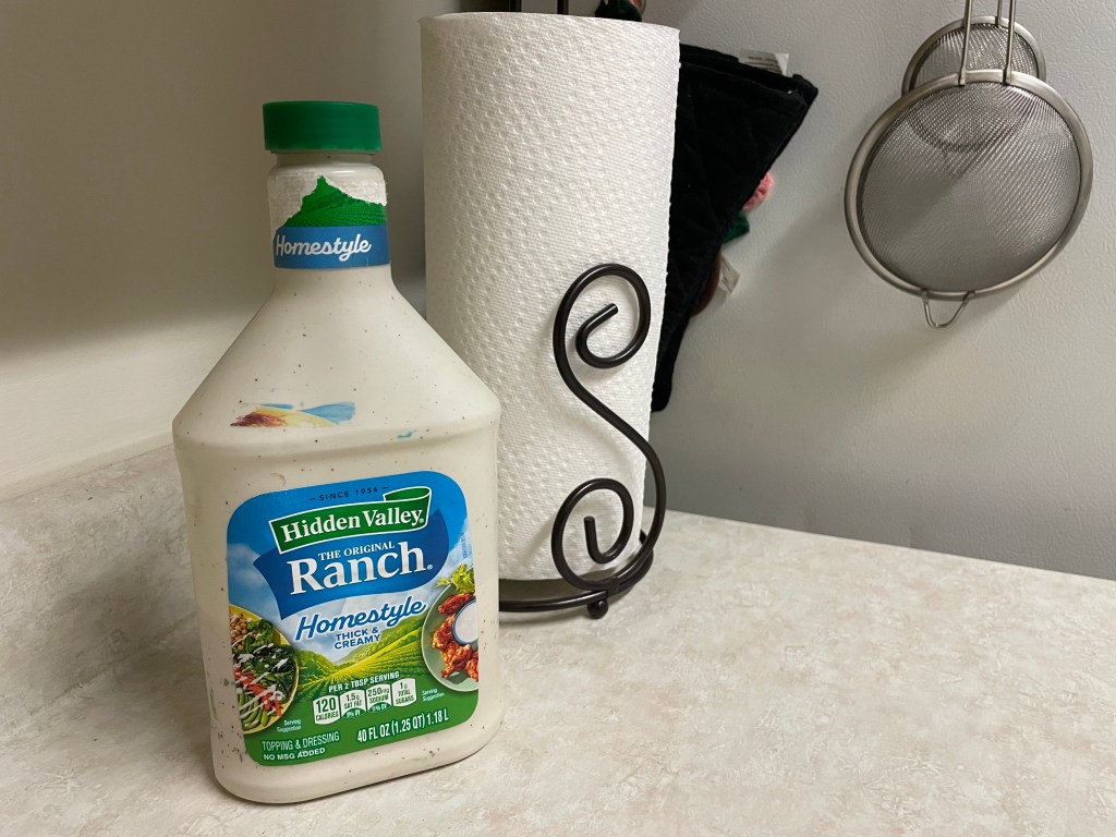 Hidden Valley Ranch Dressing on a kitchen counter