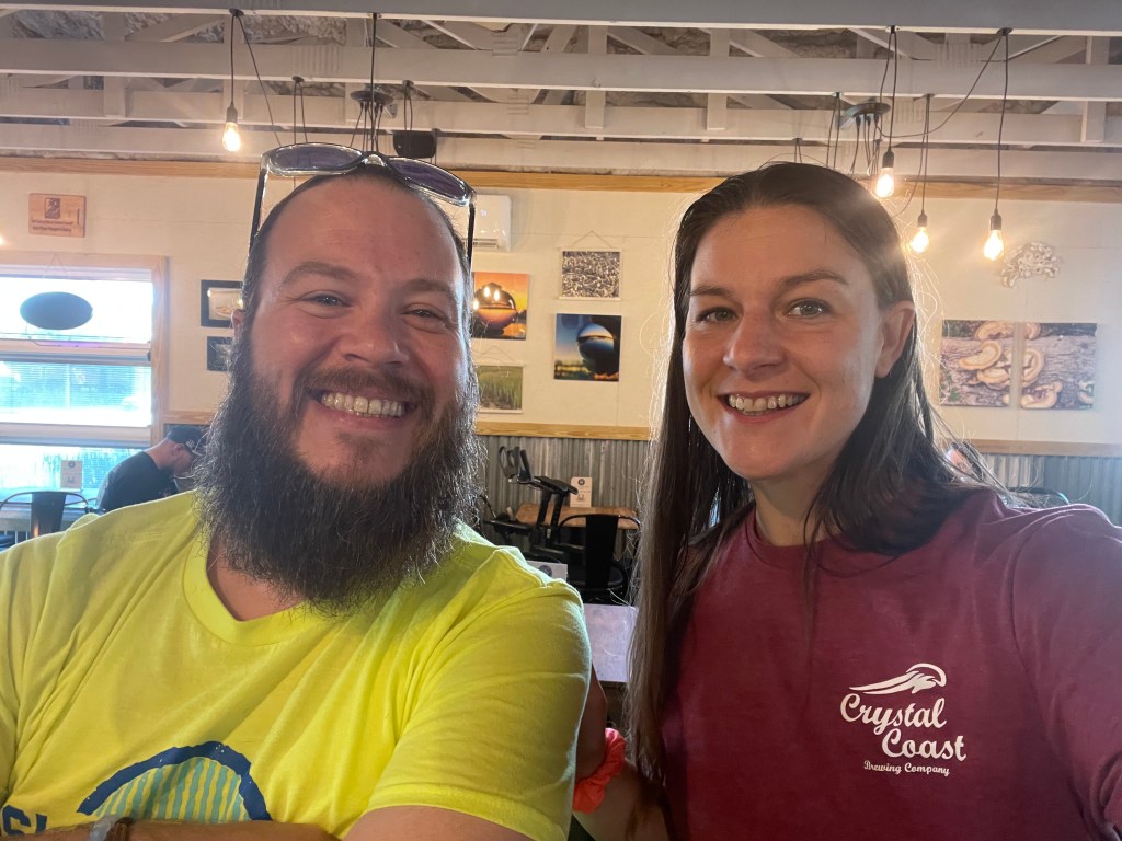 Luke and Naomi at Tidal Creek Brewing in Myrtle Beach, South Carolina